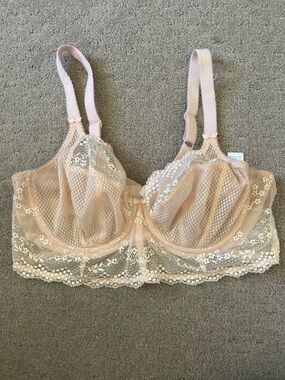 ELOMI Charley Underwire Plunge Longline bra, US 36G.